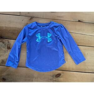 Under Armour Toddler Girls Long Sleeve Graphic Logo T-shirt/top. Size 3T